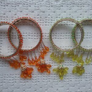 Set of 4 Jhumka Bangle Bracelets - Indian/Pakistani Style